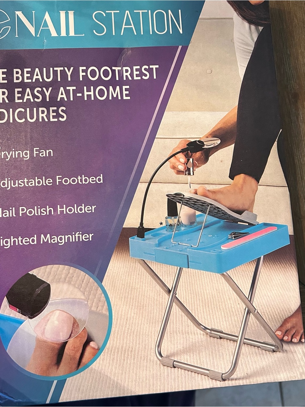 Portable  Pedicure Footrest Tabletop Nail Station